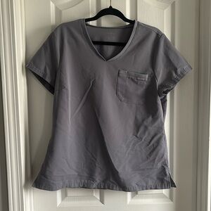 Jaanuu Gray Large Scrub Top